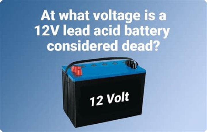 At what voltage is a 12-volt battery considered dead?