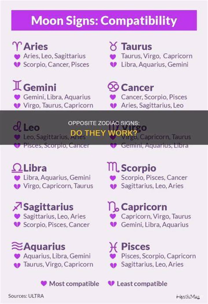 Can opposite zodiac signs work?