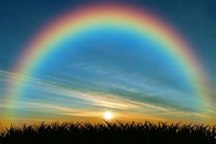 Can rainbows form at sunset?