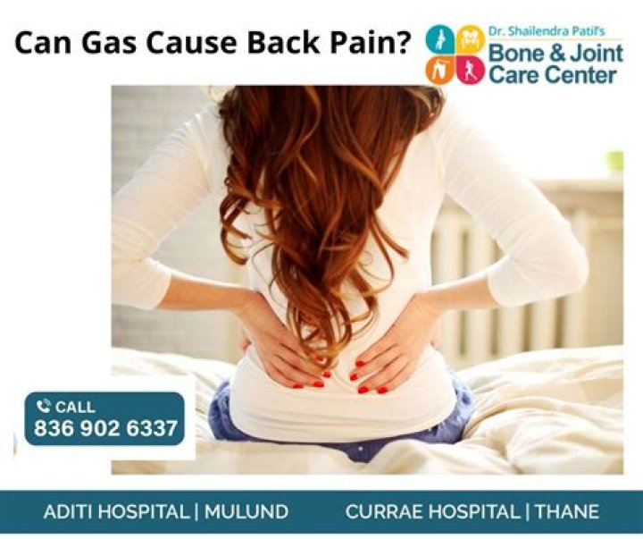 Can trapped gas cause back pain?