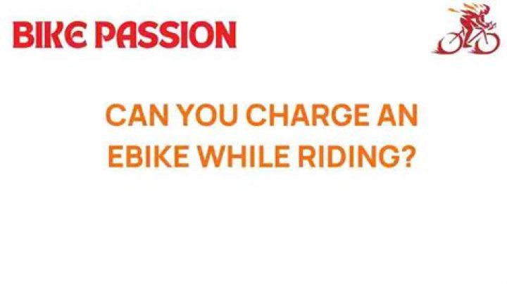 Can you charge an e-bike while riding?