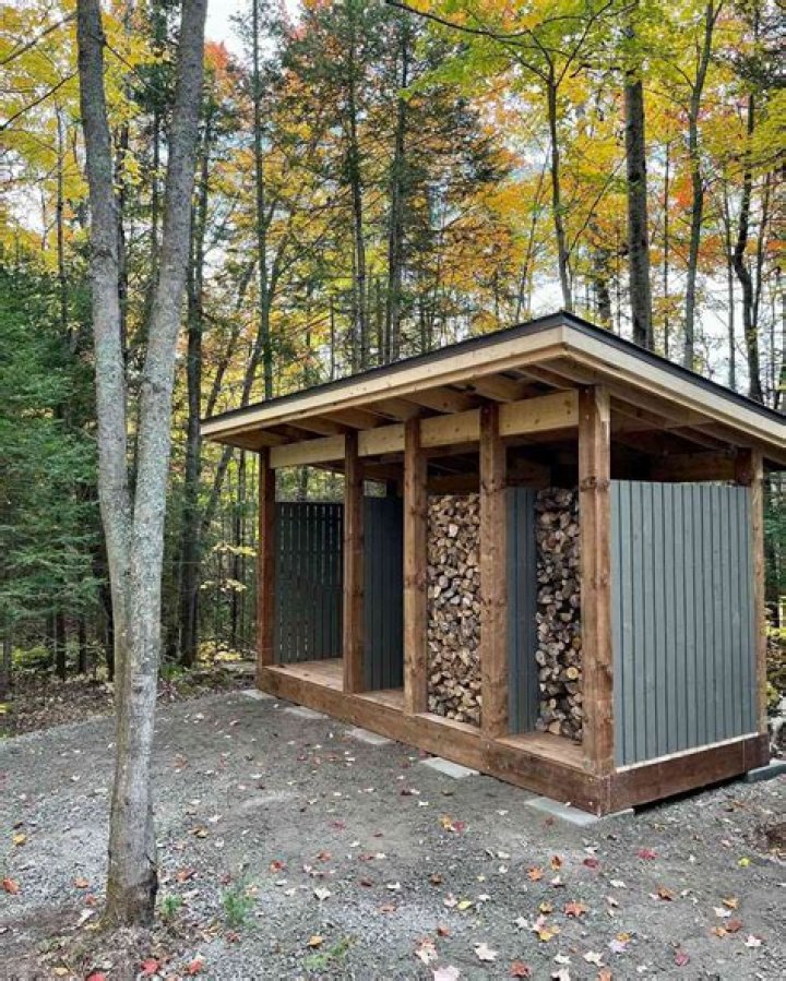 Can you store firewood in a closed shed?