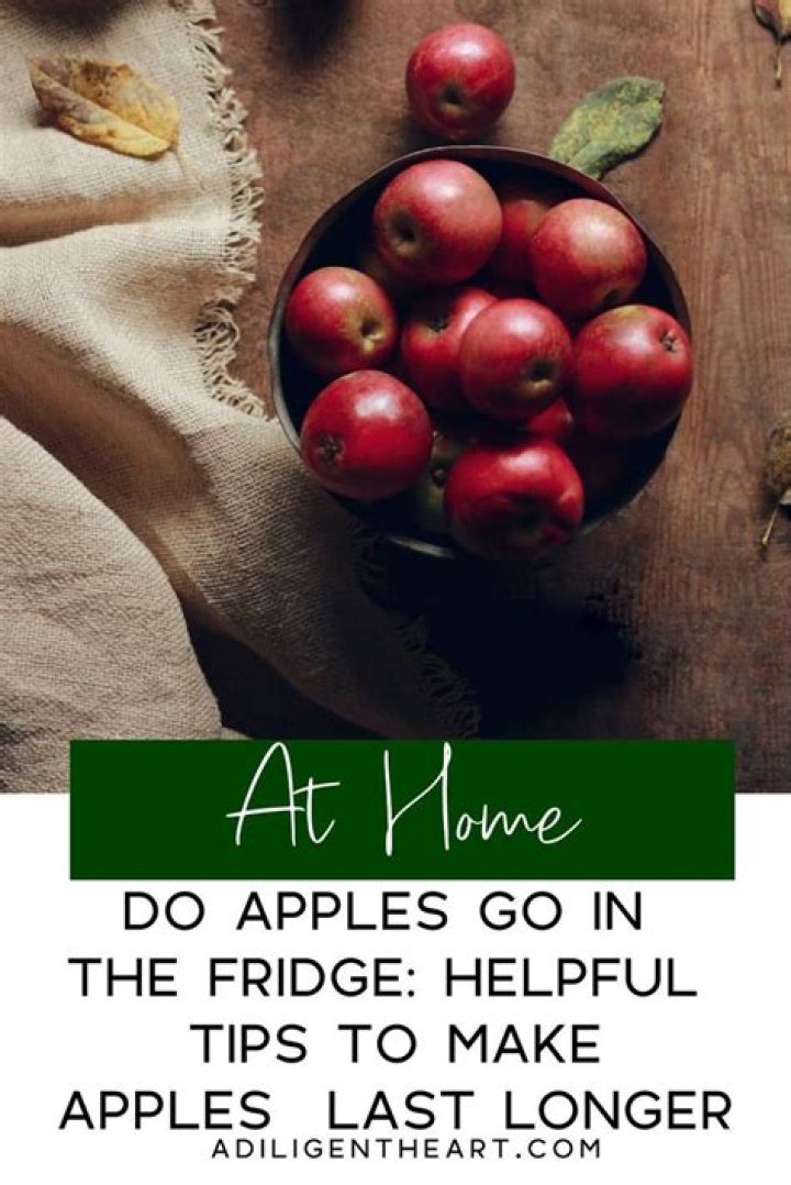 Do apples go in the fridge?