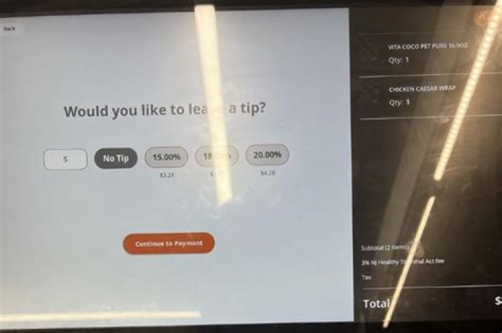 Do you leave tip on table?