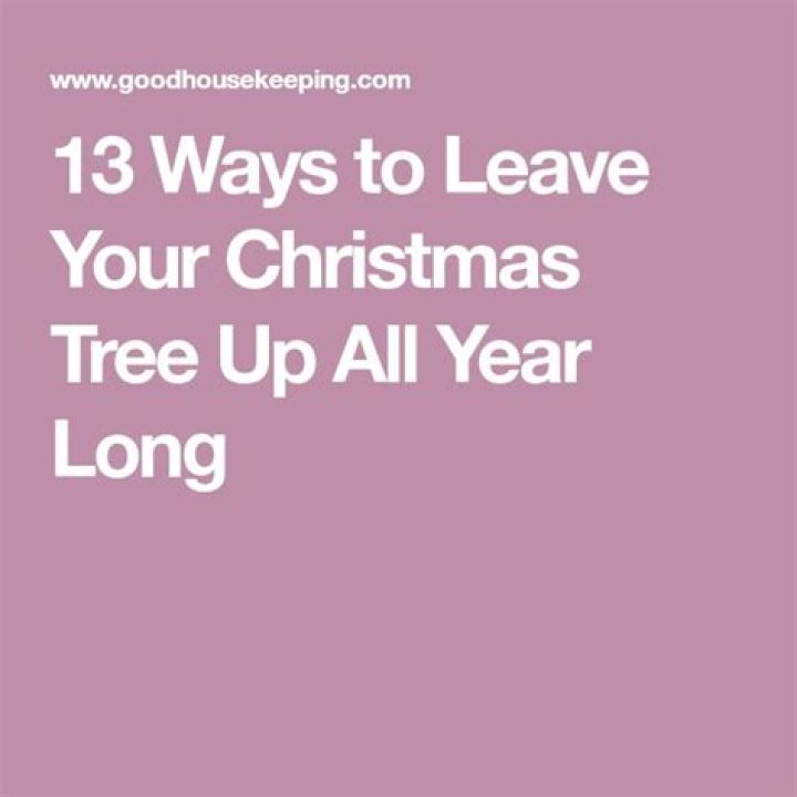 Does anyone leave their Christmas tree up all year?