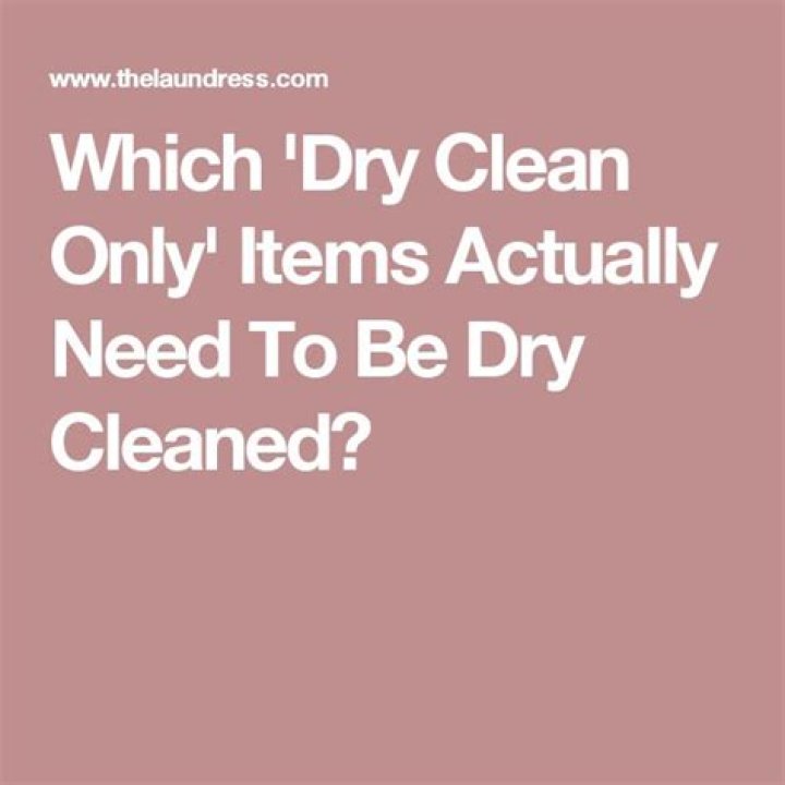 Does dry clean only really mean?
