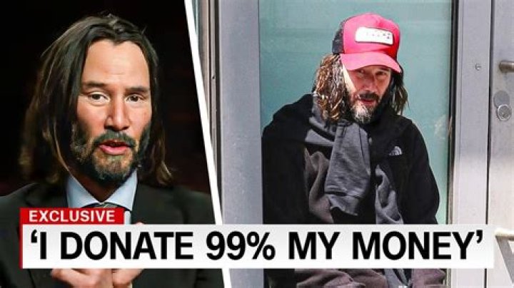 Does Keanu Reeves donate his money?