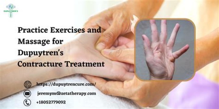 Does massage help Dupuytren's?