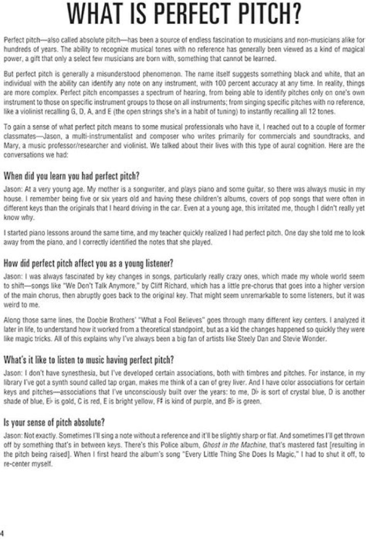 Does perfect pitch make you a better musician?
