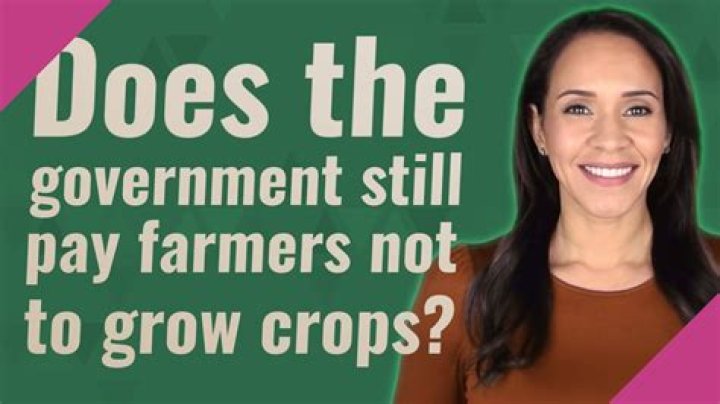 Does the government still pay farmers not to grow crops?