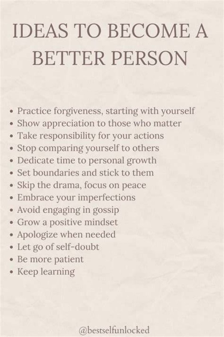 How can I be a better person?