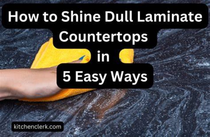 How can I make my dull laminate countertop shine?