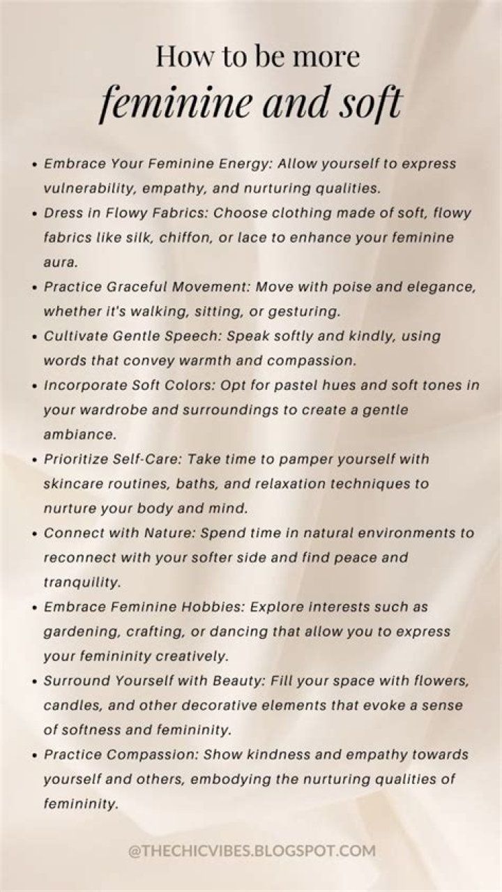How can I make my personality more feminine?