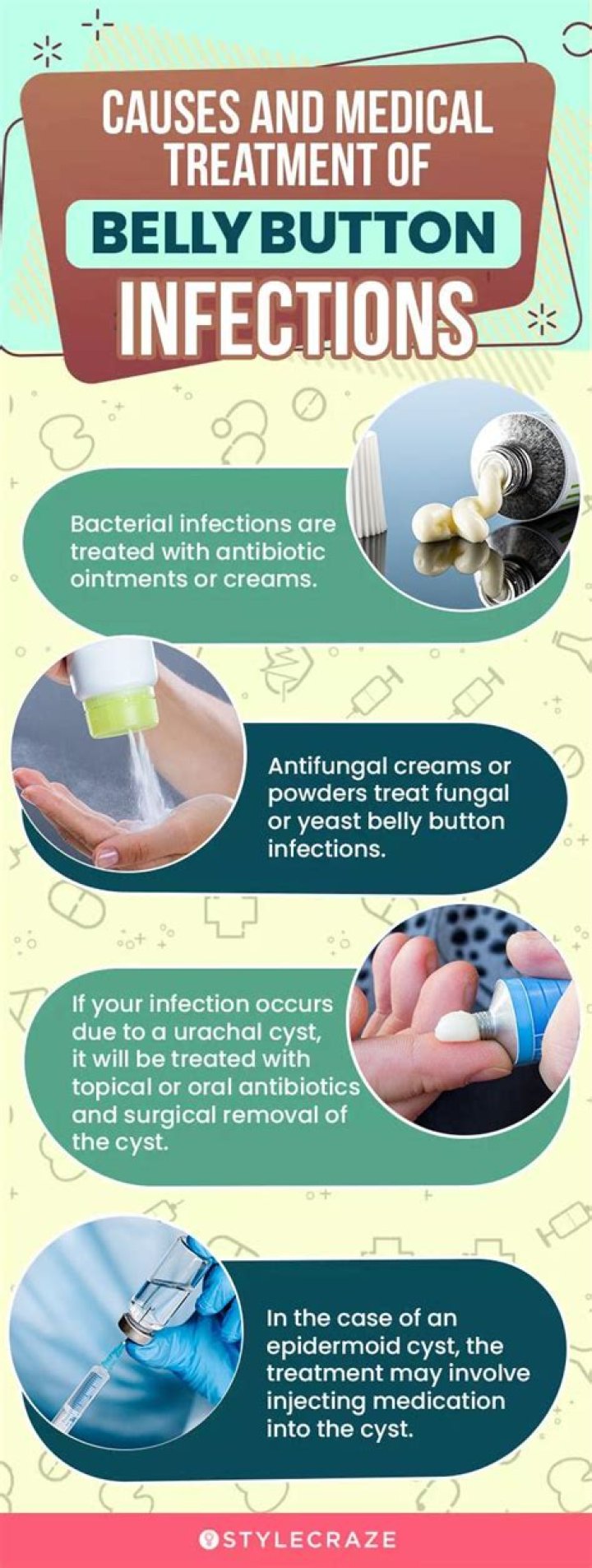 How can I treat an infected belly button at home?
