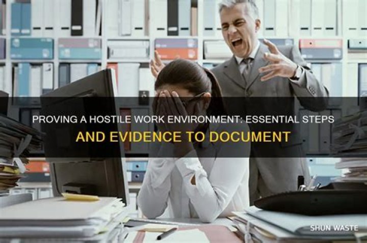 How can you prove a hostile work environment?