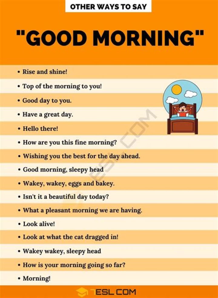 How do British say good morning?