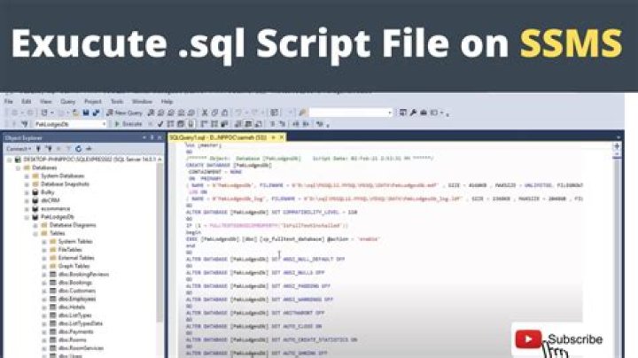 How do I create a SQL script?