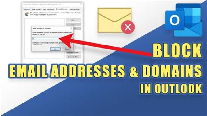 How do I permanently block an email address in Outlook?