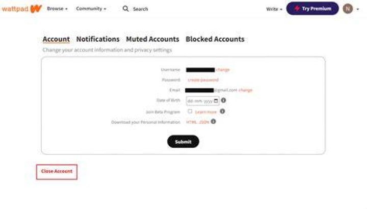 How do I permanently delete my Wattpad account?