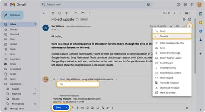 How do I stop my Gmail from being forwarded?