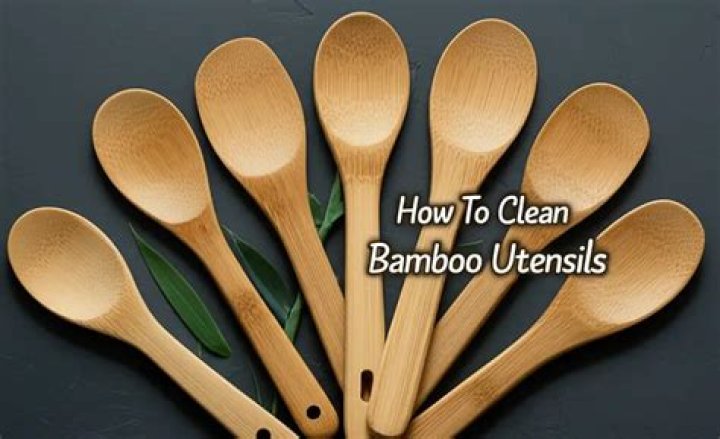 How do you clean bamboo utensils?