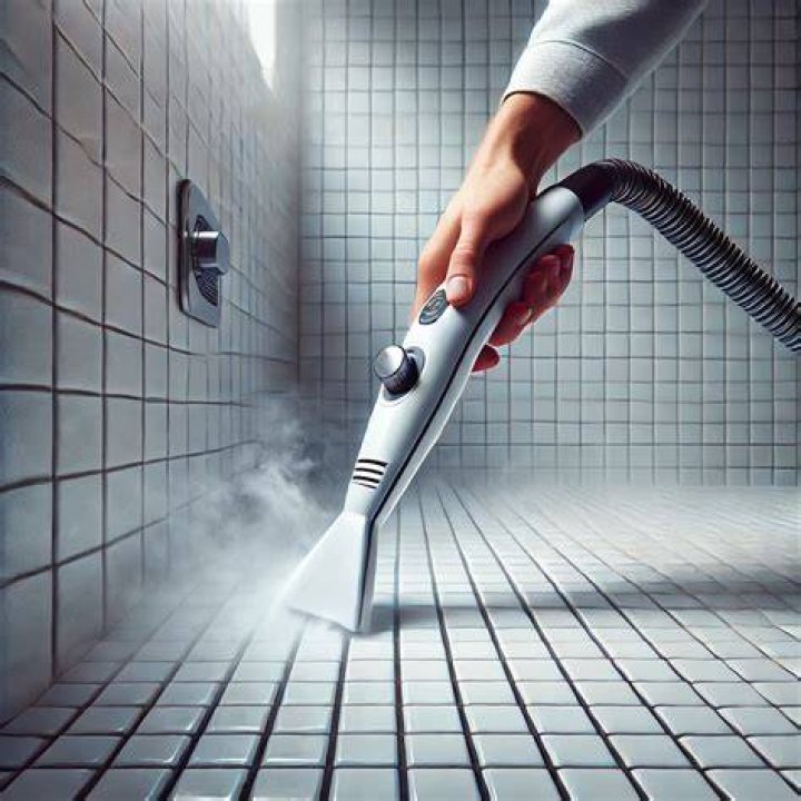 How do you clean grout in shower pink?