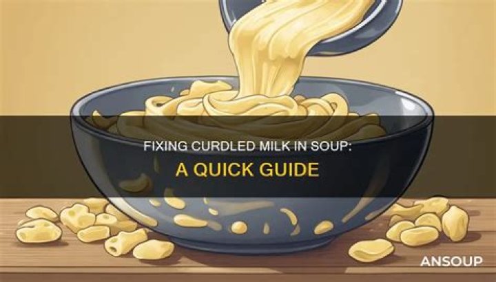 How do you fix curdled milk?