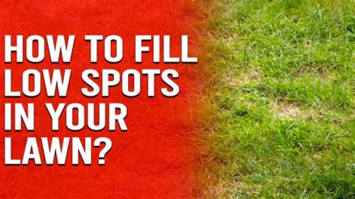 How do you fix low spots in your yard?