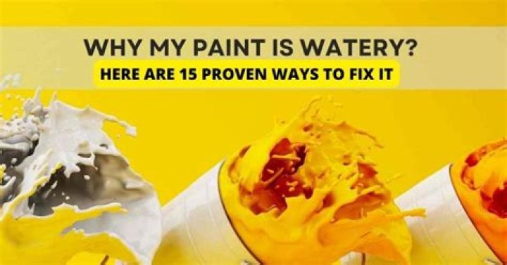 How do you fix runny paint?