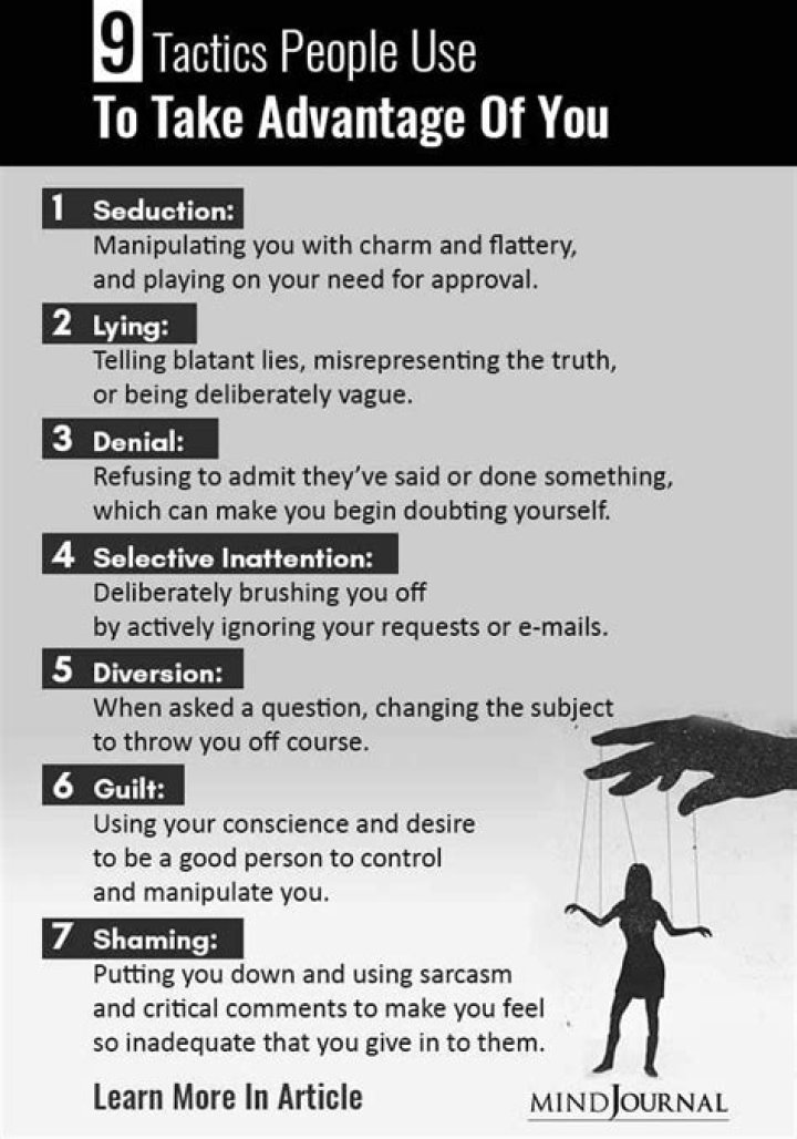 How do you know when someone is taking advantage of you?