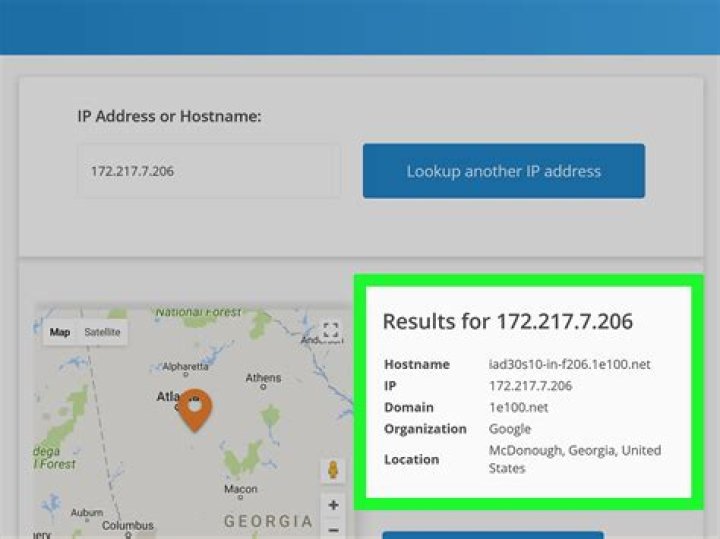 How do you lookup an IP address?