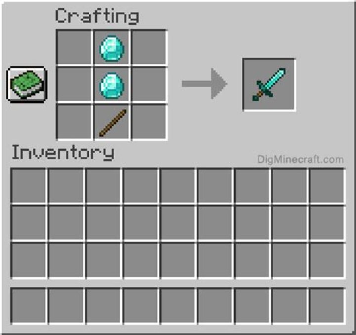How do you make a diamond sword in Minecraft?