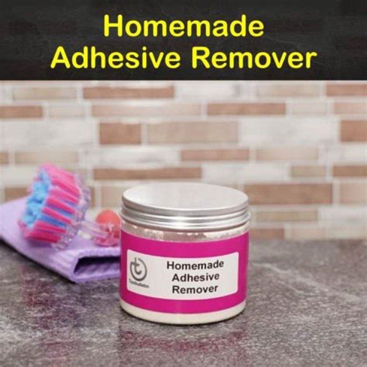 How do you make homemade adhesive remover?