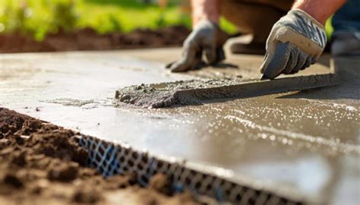 How do you put concrete over dirt?