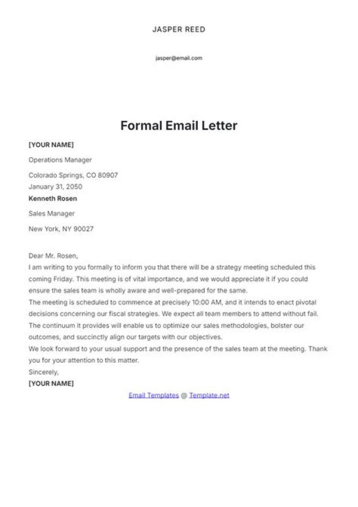 How do you send a formal email?