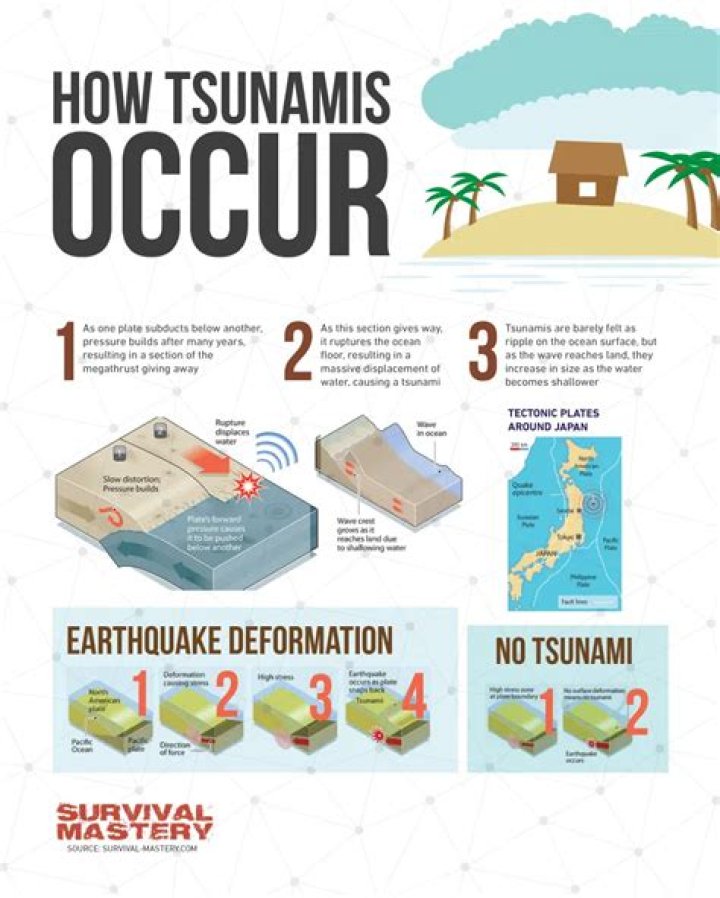 How do you survive a tsunami if you are in a boat?