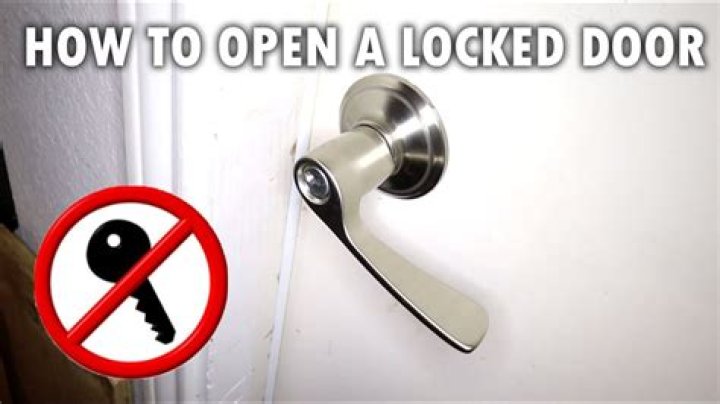 How do you unlock a door from the outside without a key?