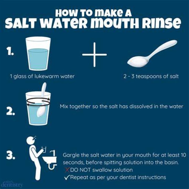 How do you wash your mouth with salt water?