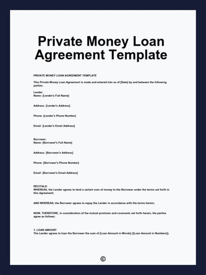 How does a private money loan work?