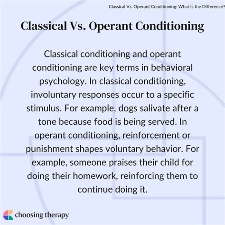 How is operant conditioning different from classical conditioning module 27?