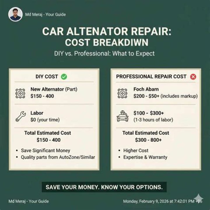 How long does a car alternator usually last?