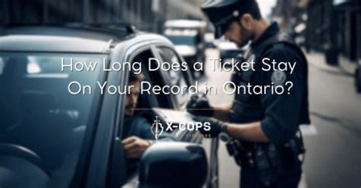 How long does a ticket stay on your record?