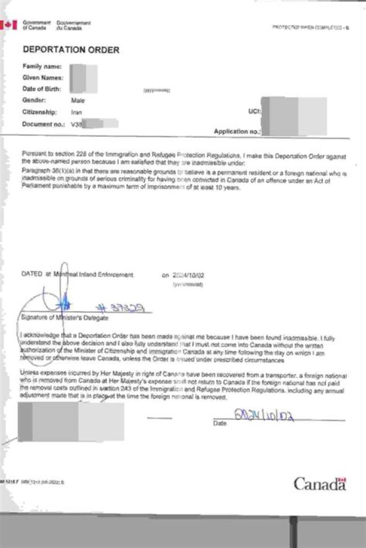 How long is a deportation order valid for?