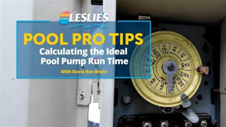 How long should pool pump run on high?