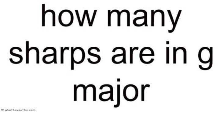 How many sharps are in G major?