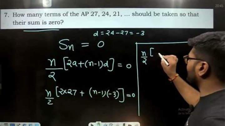 How many terms of the AP 27 24 21 should be taken so that their sum is zero?