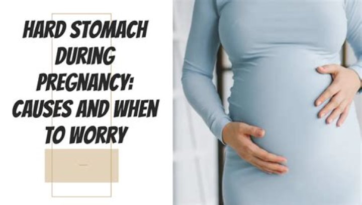 How soon does your stomach get hard when pregnant?