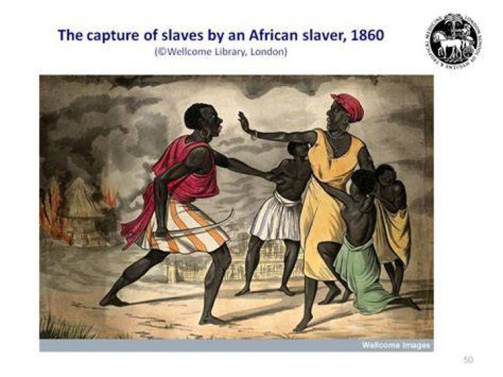 How were African slaves captured and sold?