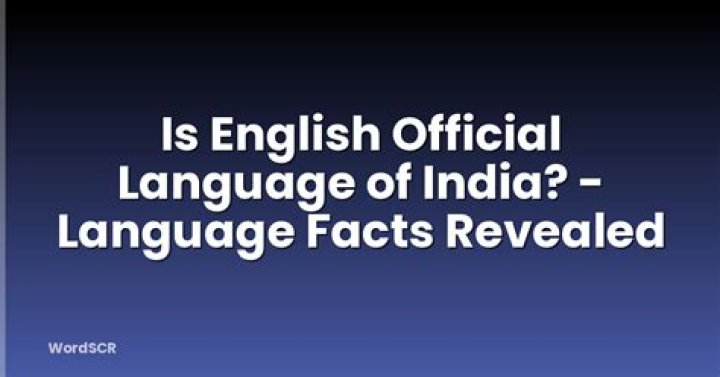 Is English official language of India?