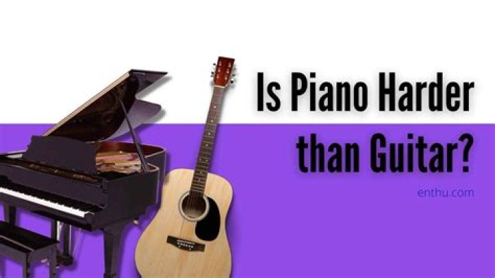 Is guitar harder than piano?